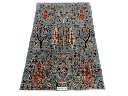 Turkmen Tree of Life Rug 4 x 6.2 Ft