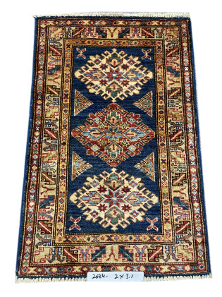 Super Kazak Rug Size 2x3.1 Ft