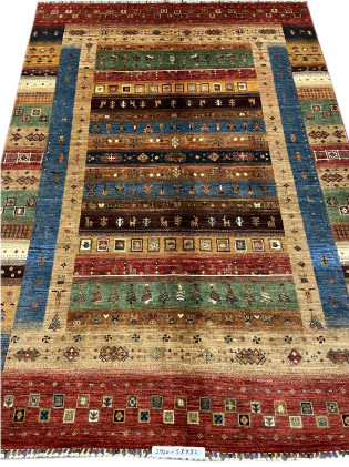 Gabbeh Rug 5.8x8.2 Ft